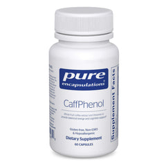Pure Encapsulations CaffPhenol label front shows balanced energy support.