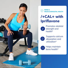 Close-up of +Cal+ with Ipriflavon capsules