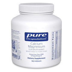 Pure Encapsulations Calcium Magnesium (Citrate/Malate) bottle label