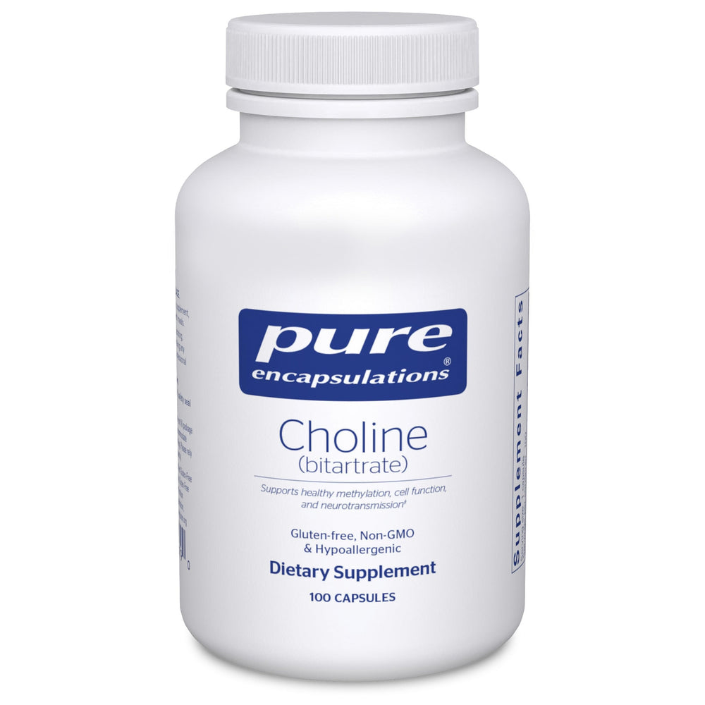 Pure Encapsulations Choline (Bitartrate) 275 mg capsules bottle