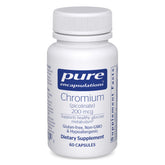 Bottle of Pure Encapsulations Chromium (Picolinate) 200 mcg 60 capsules