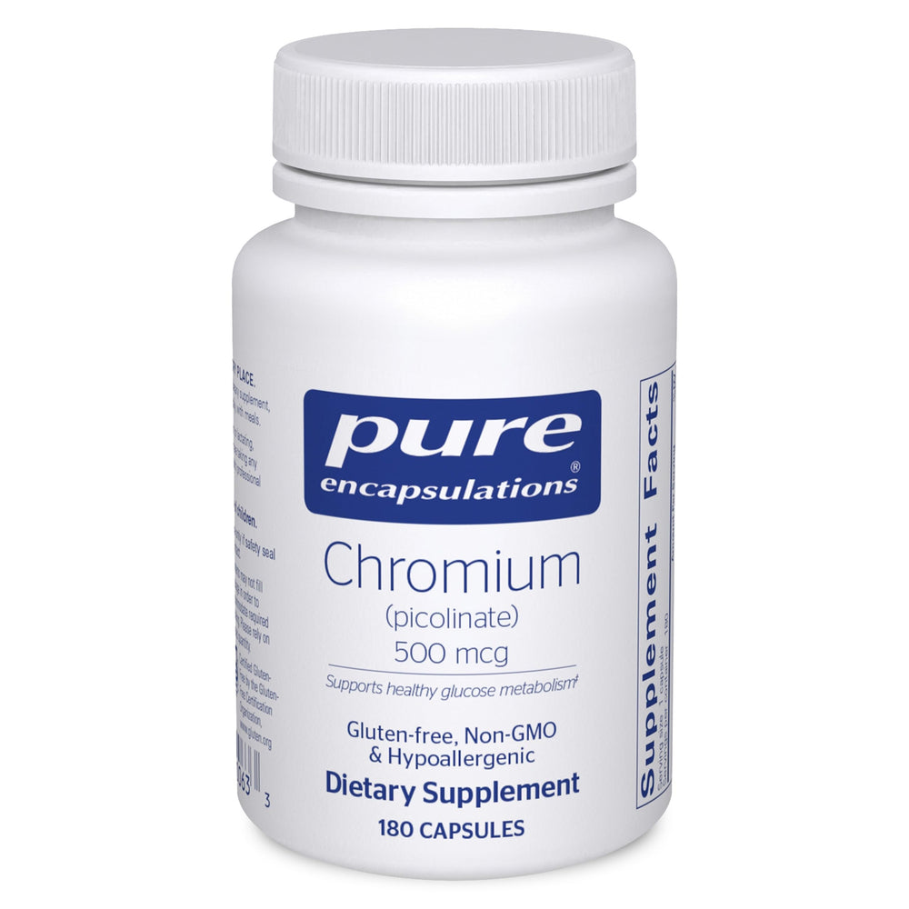 Pure Encapsulations Chromium Picolinate 500 mcg bottle front label