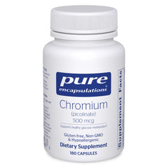 Pure Encapsulations Chromium Picolinate 500 mcg bottle front label