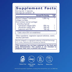 Close-up of hydrolyzed BioCell Collagen capsules for joint and skin health