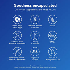 Brain and memory support graphic with CoQ10