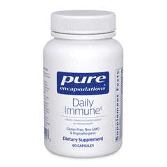 Pure Encapsulations Daily Immune bottle and capsules on white background