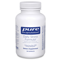 Bottle front view of Pure Encapsulations Daily Stress Formula 90 capsules
