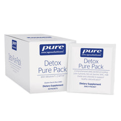 Pure Encapsulations Detox Pure Pack daily packet on countertop for easy daily use