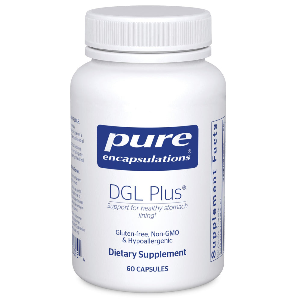 Pure Encapsulations DGL Plus bottle with 60 capsules