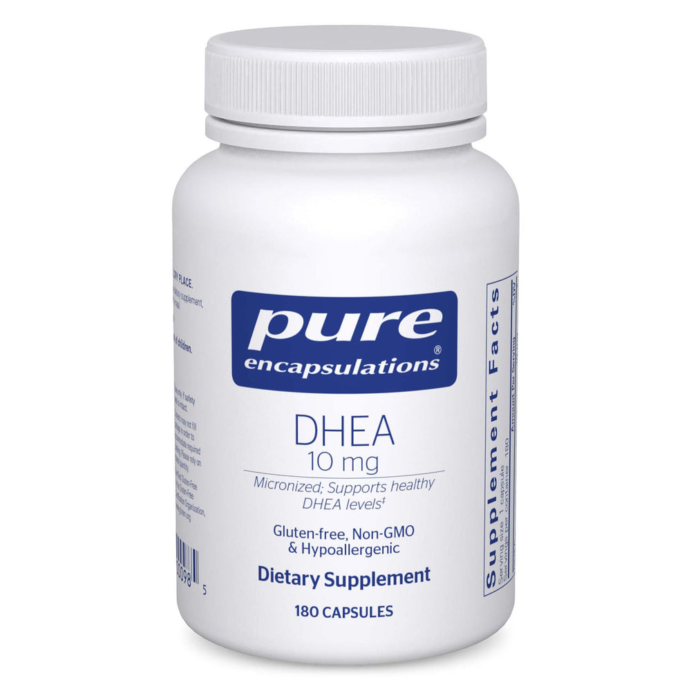 Bottle of Pure Encapsulations DHEA 10 mg capsules