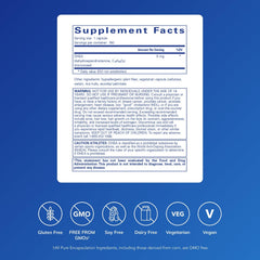 Close-up of micronized DHEA 5 mg capsules