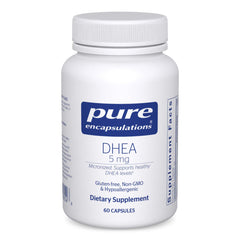 Bottle of Pure Encapsulations DHEA 5 mg Immune Support 60 capsules