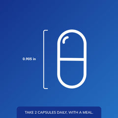Serving suggestion showing two capsules for daily spinal support