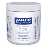 Pure Encapsulations Electrolyte/Energy bottle with clear label supports endurance during workouts.