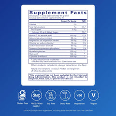 Pure Encapsulations Electrolyte/Energy label closeup highlights purity and ingredients.