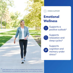 Pure Encapsulations Emotional Wellness ingredient panel shows 5-HTP and GABA blend