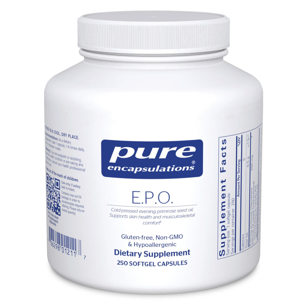 Pure Encapsulations EPO Evening Primrose Oil bottle label