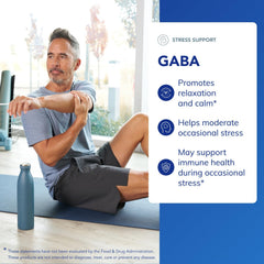 GABA capsules inside a bottle (Pure Encapsulations)