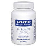 Pure Encapsulations Ginkgo 50 160 mg bottle front label