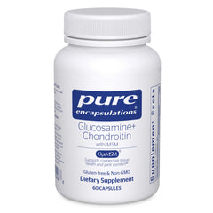 Bottle of Pure Encapsulations Glucosamine Chondroitin with MSM 60 capsules