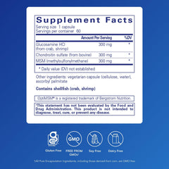 Close-up of glucosamine chondroitin with MSM capsules