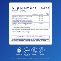 Pure Encapsulations Glucosamine MSM capsules for daily mobility support