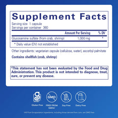 Glucosamine Sulfate 1000 mg capsules close-up