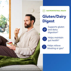 60 capsules bottle with Gluten/Dairy Digest label