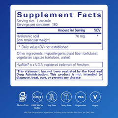 Hyaluronic acid for skin hydration