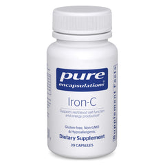Bottle of Pure Encapsulations Iron-C - 30 capsules