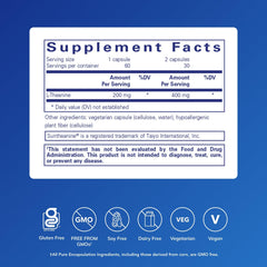 Close-up of L-Theanine capsules