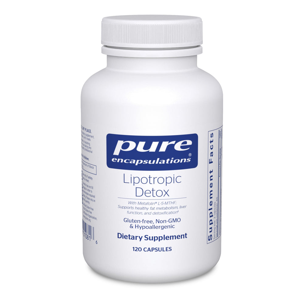 Pure Encapsulations Lipotropic Detox bottle may support hepatic metabolism