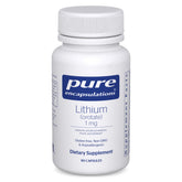 Bottle of Pure Encapsulations Lithium Orotate 1 mg