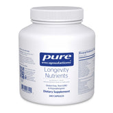 Pure Encapsulations Longevity Nutrients hero image with 240 capsules