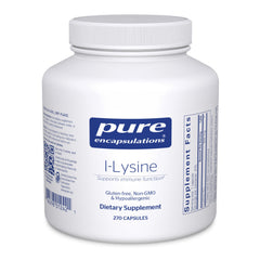 Bottle of Pure Encapsulations L-Lysine 270 capsules