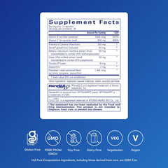 Macular Support Formula capsules placed beside the bottle