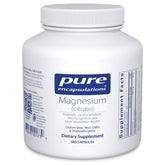 Pure Encapsulations Magnesium (Citrate) 180 capsules bottle front view