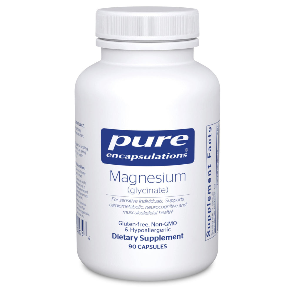Pure Encapsulations Magnesium Glycinate bottle for calm relaxation and daily mineral support.