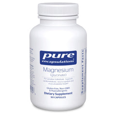 Pure Encapsulations Magnesium Glycinate bottle for calm relaxation and daily mineral support.