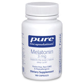Pure Encapsulations Melatonin 3 mg bottle with 180 capsules