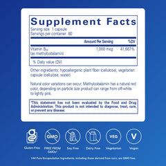 Pure Encapsulations methylcobalamin bottle label