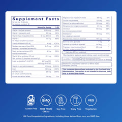 Pure Encapsulations Nutrient 950 capsules-closeup shows gentle multivitamin features.