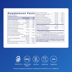 Pure Encapsulations Nutrient 950 label detail showing copper and iron-free design for sensitive users