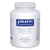 Pure Encapsulations Nutrient 950 Without Iron bottle front view supports cardiovascular health and energy metabolism