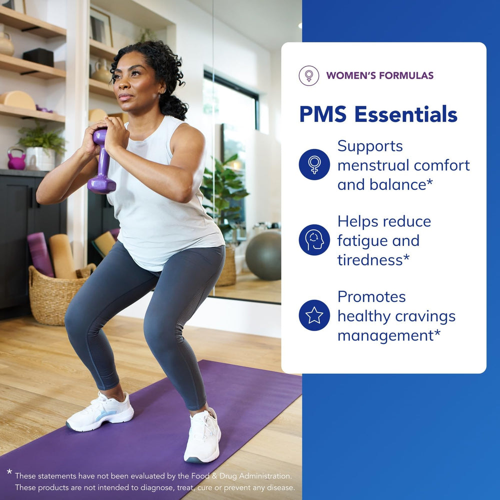 Ingredients panel for PMS Essentials supplement