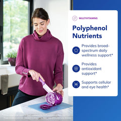 Ingredients blend image shows olive fruit and grape seed polyphenols for cellular nourishment.