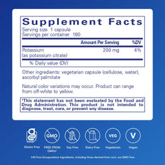Potassium citrate capsules close-up