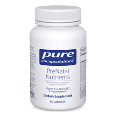 Bottle label for Pure Encapsulations PreNatal Nutrients