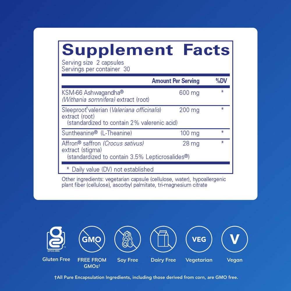 Close-up of Pure Sleep label