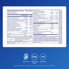 Close-up of PureResponse Multivitamin label